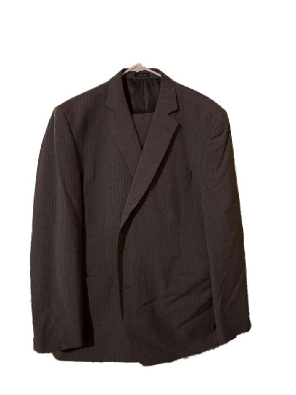 Stafford Travel Classic Fit Grey Pinstripe Suit Jacket 48 Reg